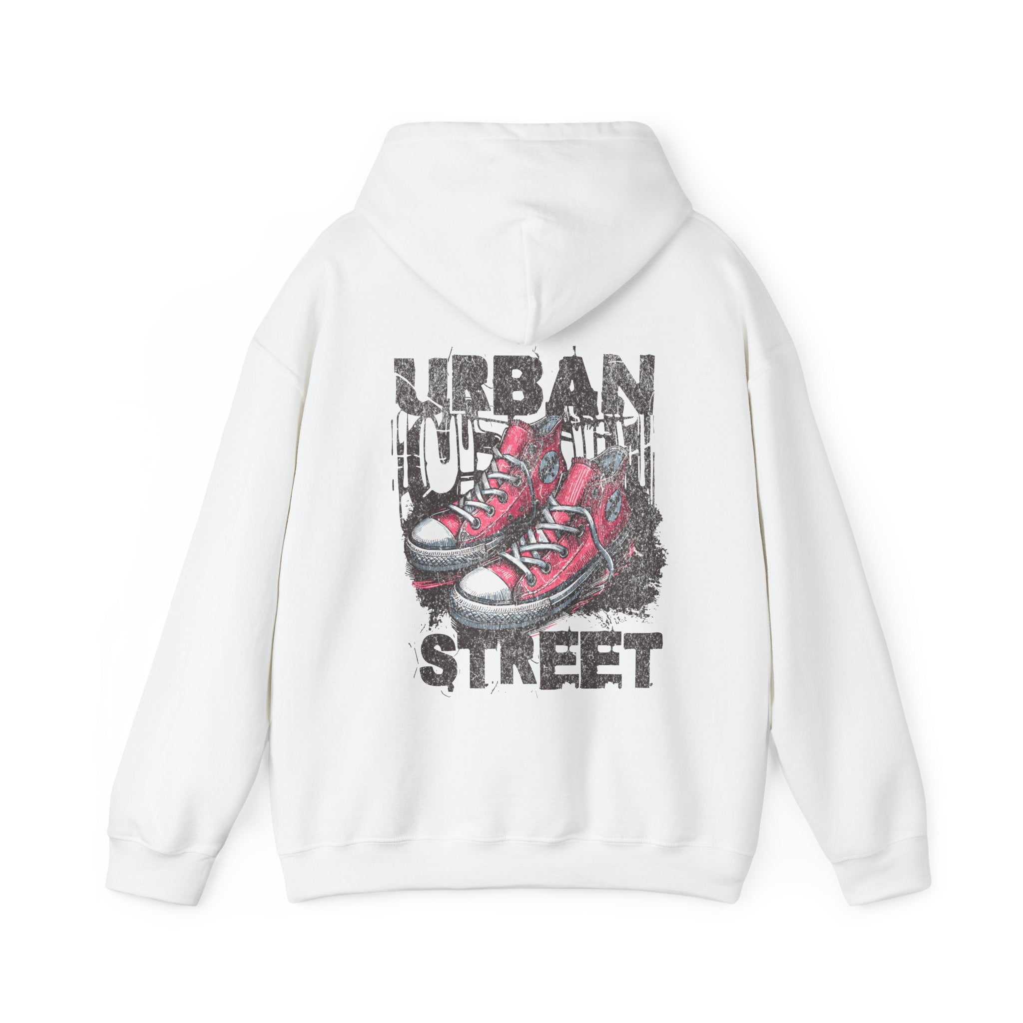 Urban Street Style Hoodie - Unisex Heavy Blend Sweatshirt with Graphic Design