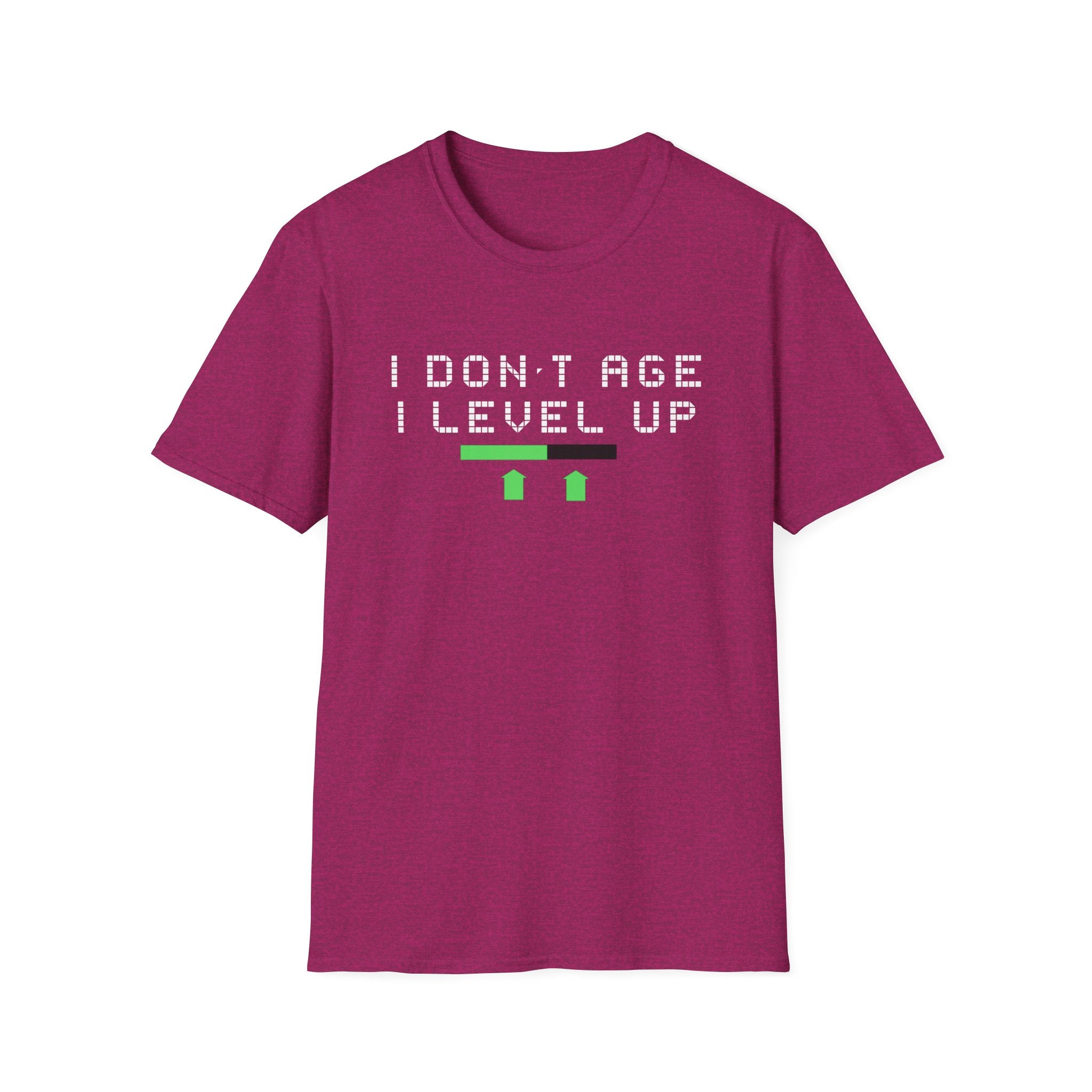 I Don't Age, I Level Up Unisex T-Shirt, Gaming Shirt, Birthday Gift, Casual Tee, Retro Style, Funny Graphic Tee