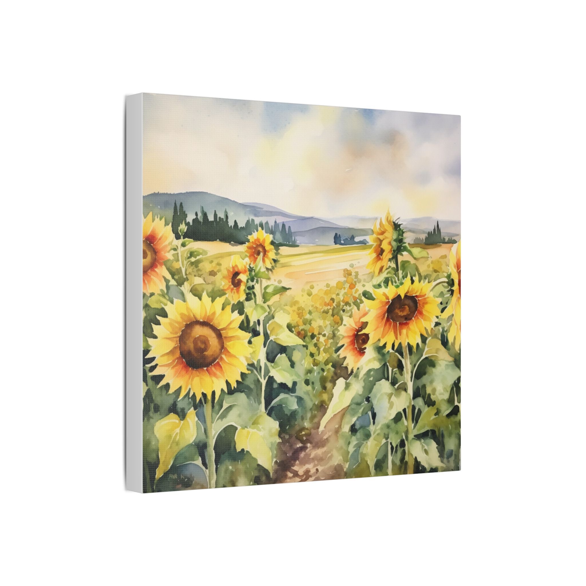 Golden Serenity Canvas Art Print, Wall Decor, Home Decoration, Gift for Nature Lovers, Floral Artwork, Boho Style