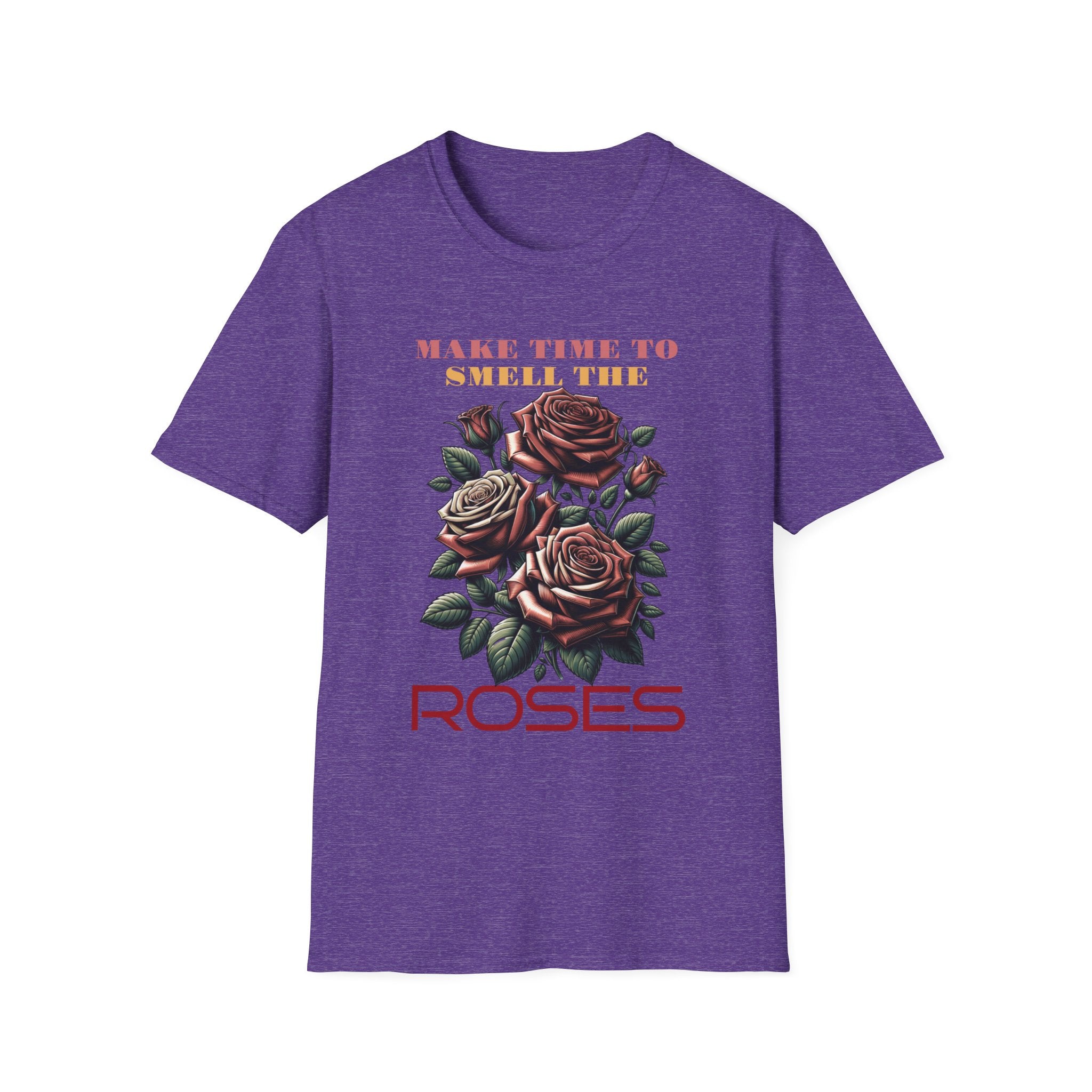 Vintage Floral T-Shirt, Make Time to Smell the Roses Tee, Gift for Plant Lovers, Unisex Gift, Nature Lover Shirt, Eco-Friendly Apparel