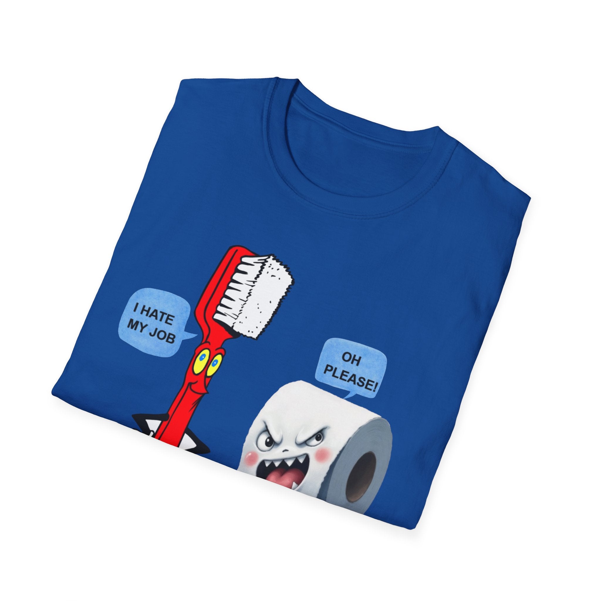 I Hate My Job, Funny Toothbrush T-Shirt, Quirky Humor Tee for Dental Lovers, Ideal Gift for Birthdays, Halloween, Cleaning Enthusiasts