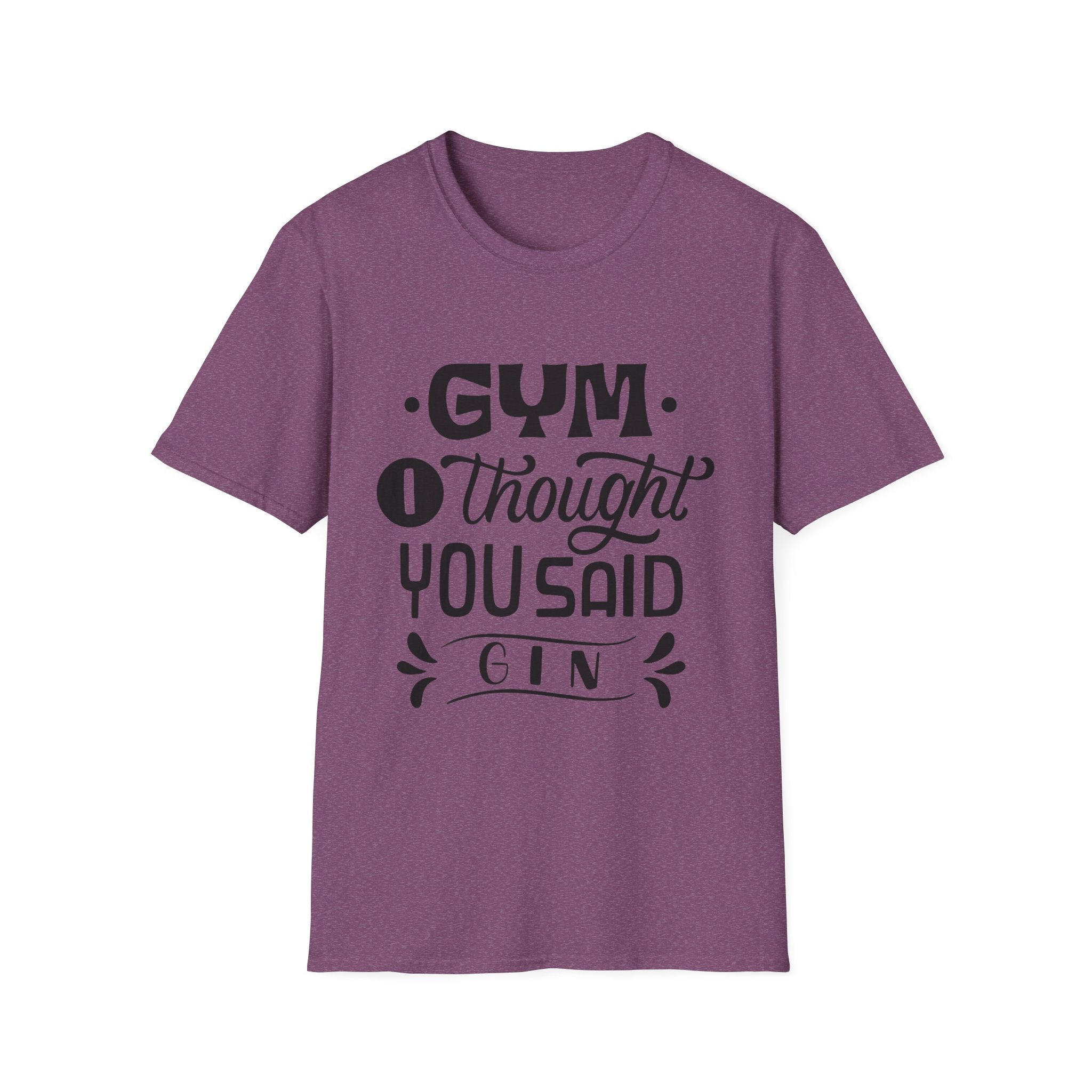 Funny Gym T-Shirt: 'I Thought You Said Gin', Unisex Softstyle Tee Perfect for Workout Lovers, Gift for Friends, Fitness Humor, Casual Wear