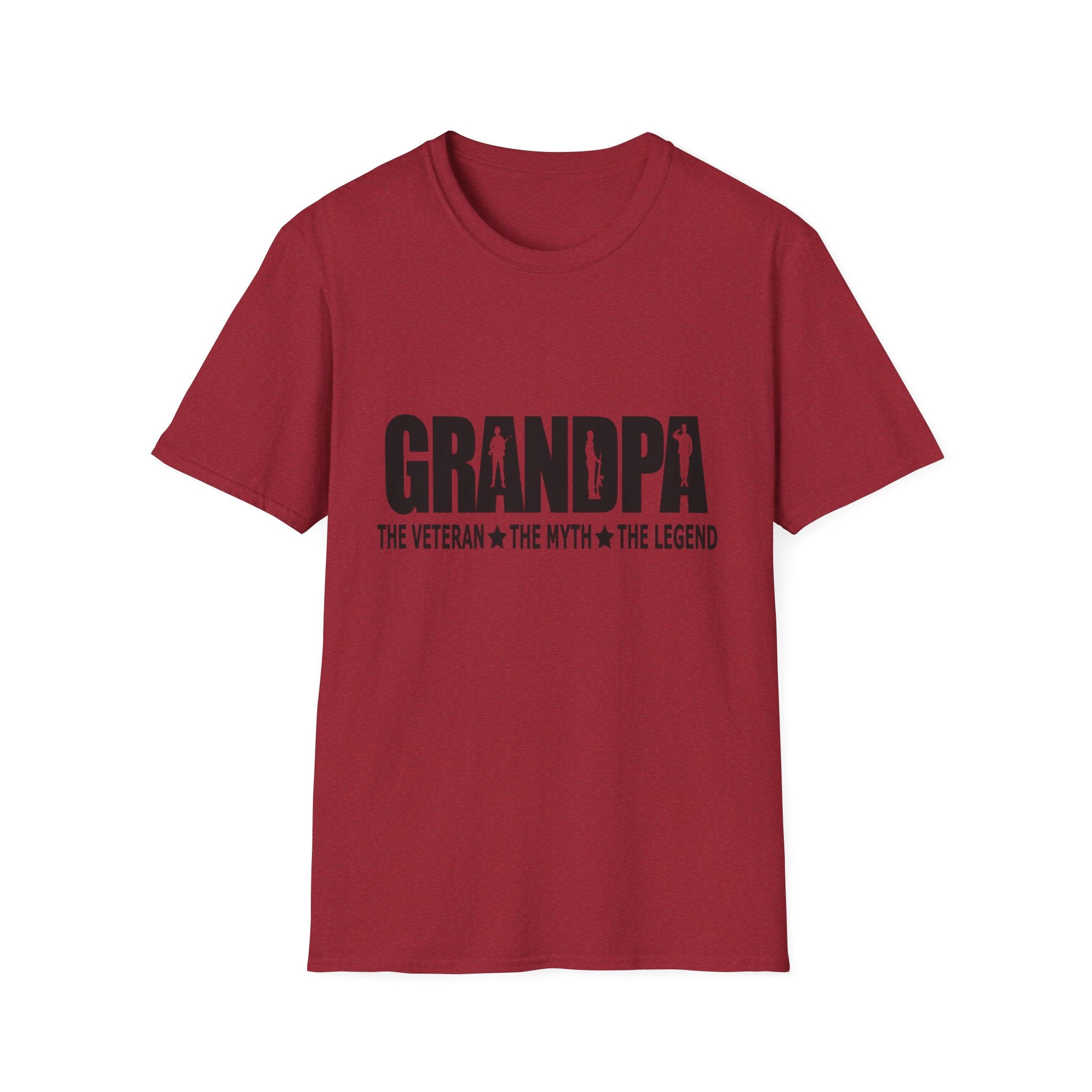 Grandpa The Veteran Myth Legend T-Shirt | Gift for Father's Day, Birthday, Casual Wear, Grandparent's Day, Softstyle Tee
