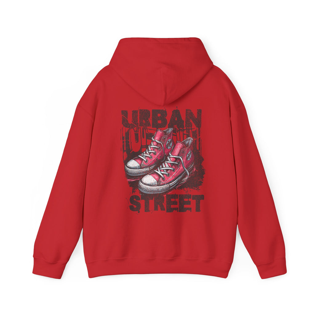 Urban Street Style Hoodie - Unisex Heavy Blend Sweatshirt with Graphic Design