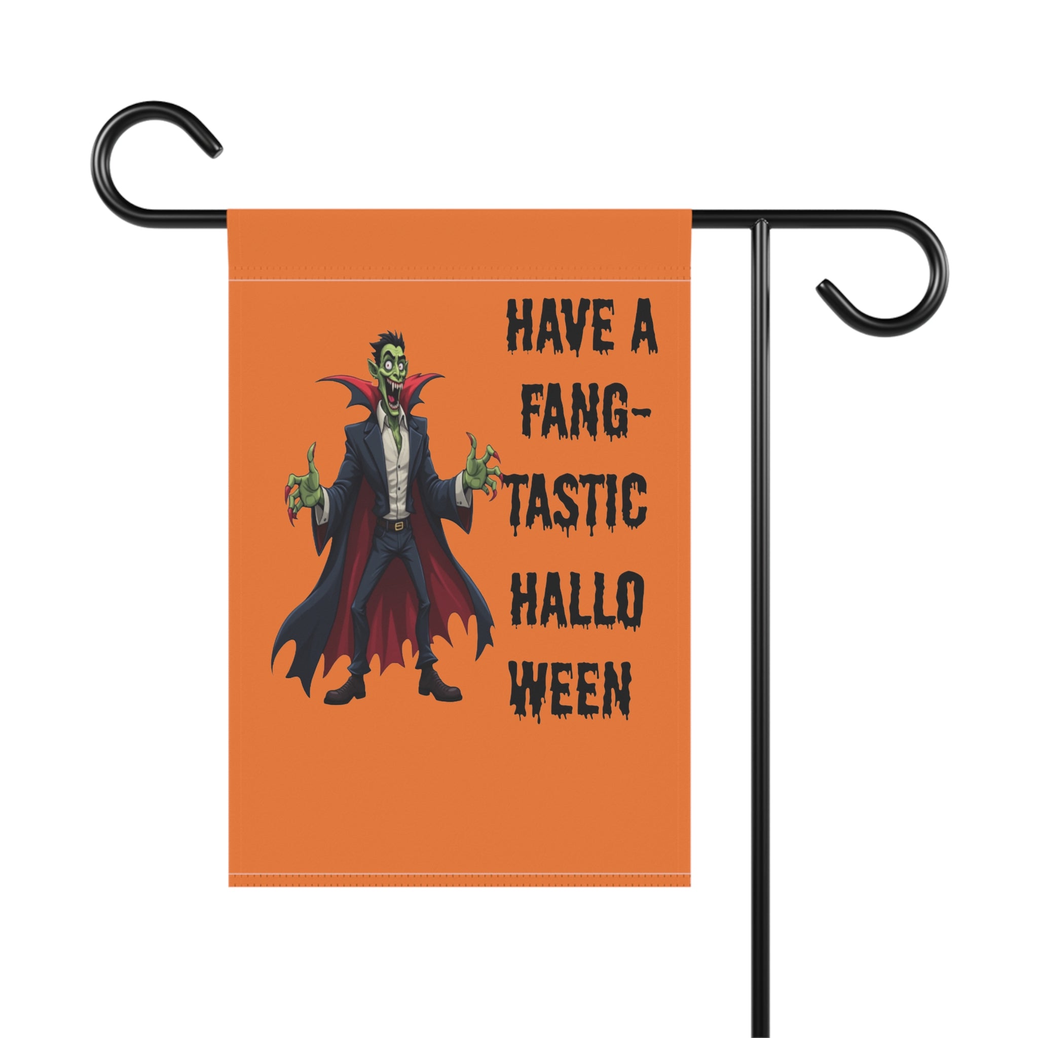 Halloween Garden Banner, Spooky House Decoration, Outdoor Flag, Haunted Yard Decor, Fang-tastic Halloween Sign