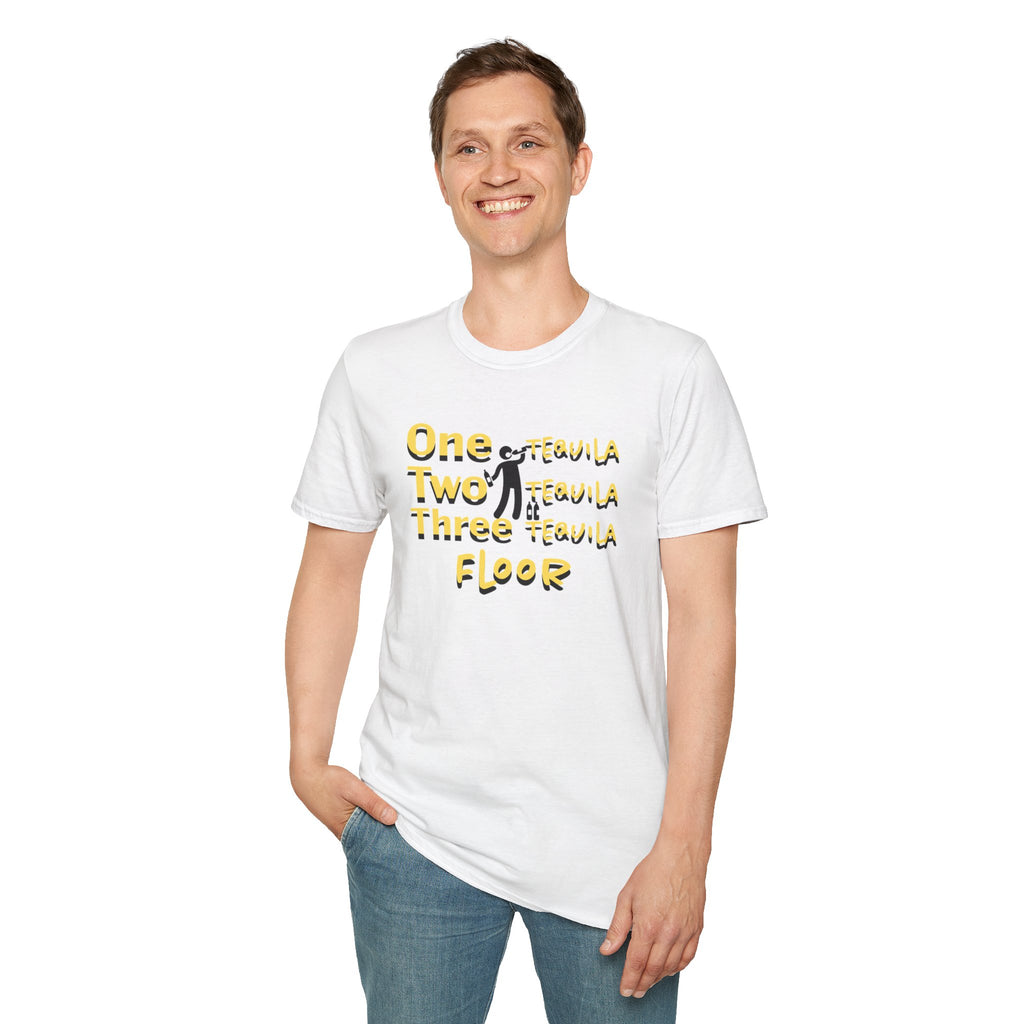 One Two Three Floor T-Shirt - Funny Dance/Workout Graphic Tee