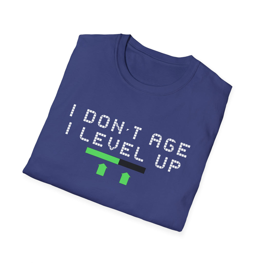 I Don't Age, I Level Up Unisex T-Shirt, Gaming Shirt, Birthday Gift, Casual Tee, Retro Style, Funny Graphic Tee