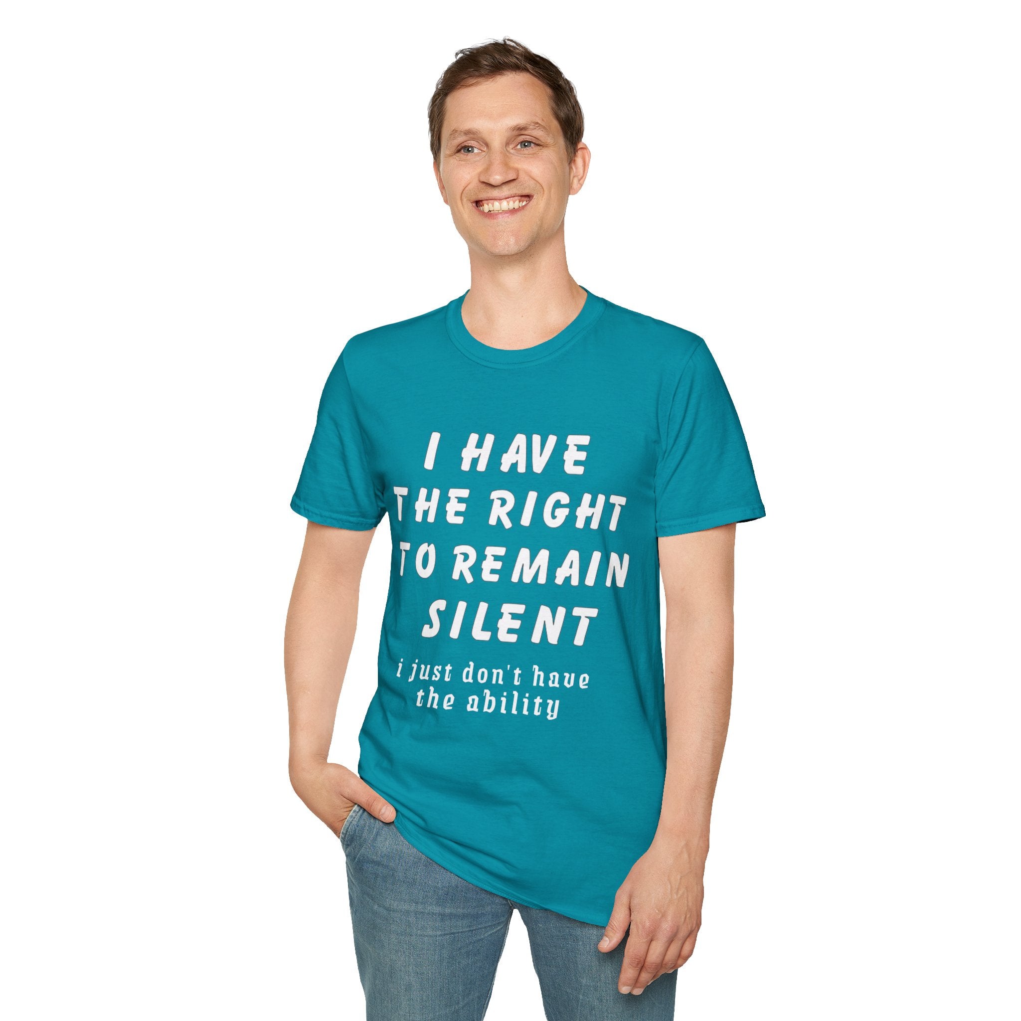 I Have The Right to Remain Silent T-Shirt, Humorous Tee, Statement Shirt, Gift for Friends, Unisex Casual Wear, Quirky Graphic Tee