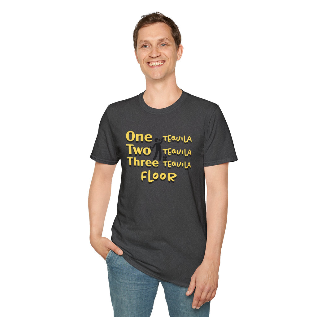 One Two Three Floor T-Shirt - Funny Dance/Workout Graphic Tee