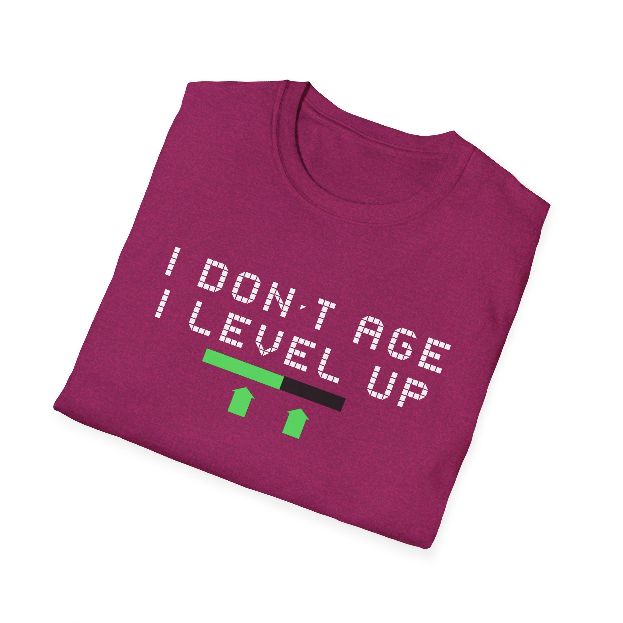I Don't Age, I Level Up Unisex T-Shirt, Gaming Shirt, Birthday Gift, Casual Tee, Retro Style, Funny Graphic Tee