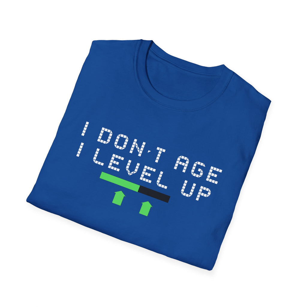 I Don't Age, I Level Up Unisex T-Shirt, Gaming Shirt, Birthday Gift, Casual Tee, Retro Style, Funny Graphic Tee